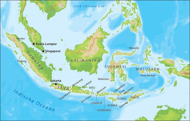 landkaart Indonesië